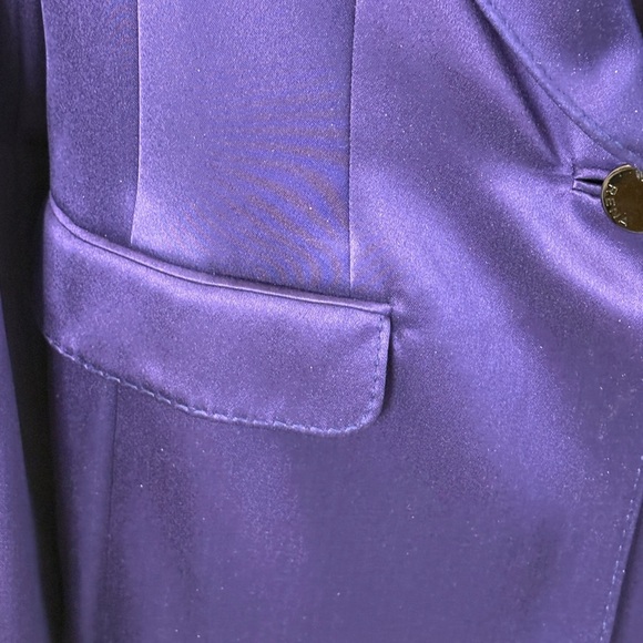 Vintage Rena Lange Deep Purple Silk Jacket. Like new - Picture 6 of 11